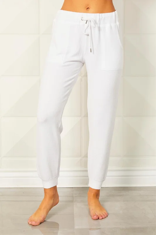 Soft Stretch Drawstring Jogger In Bleach