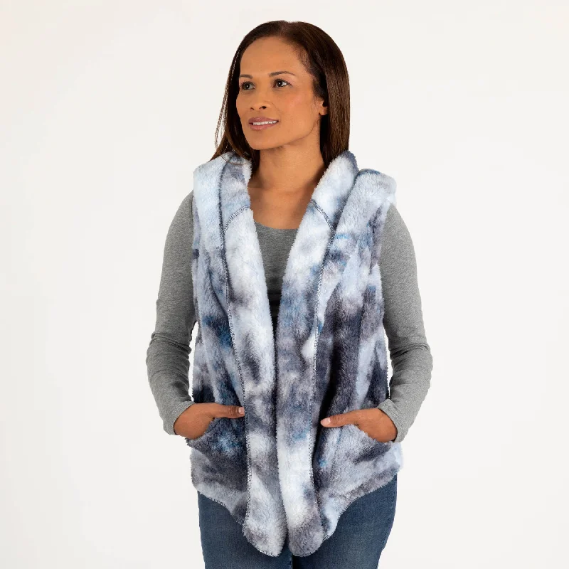 Tie-Dye Cozy Plush Fleece Vest